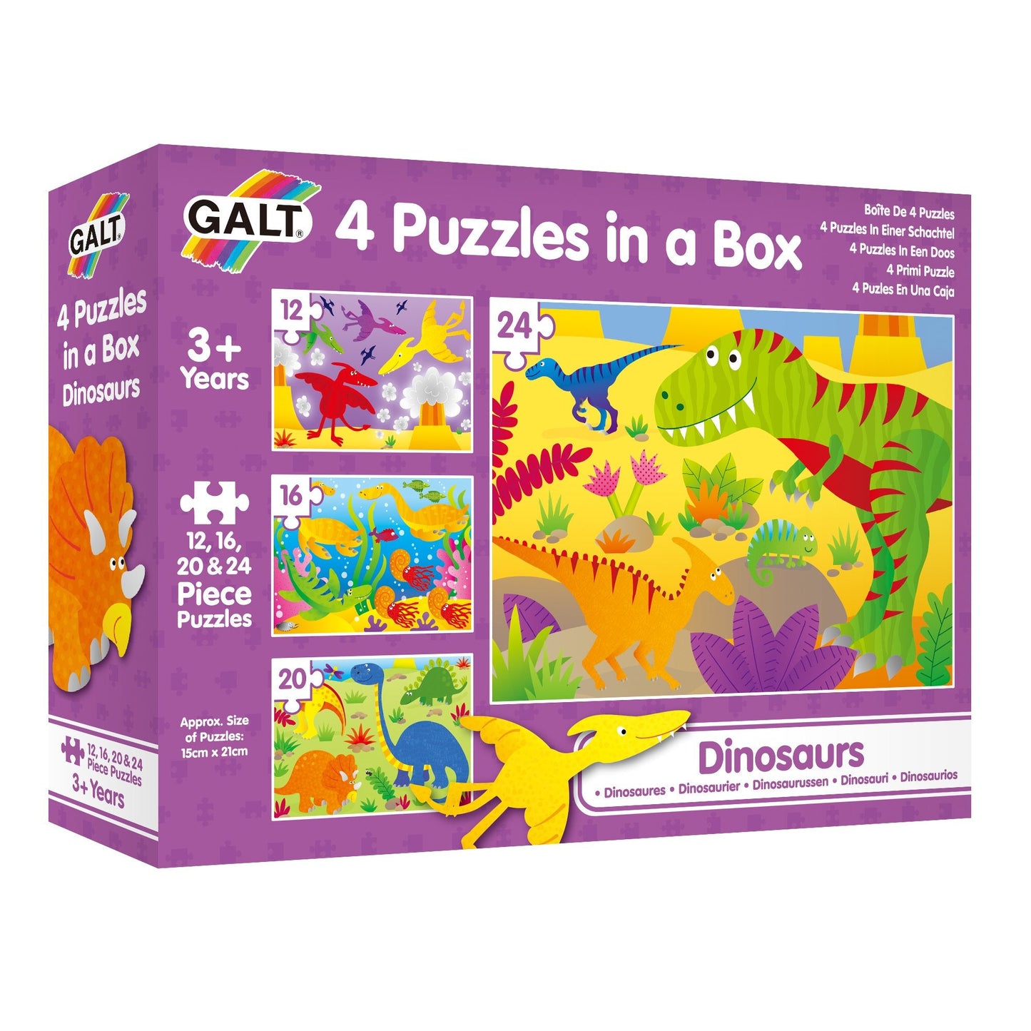 4 Puzzles in a Box - Dinosaurs